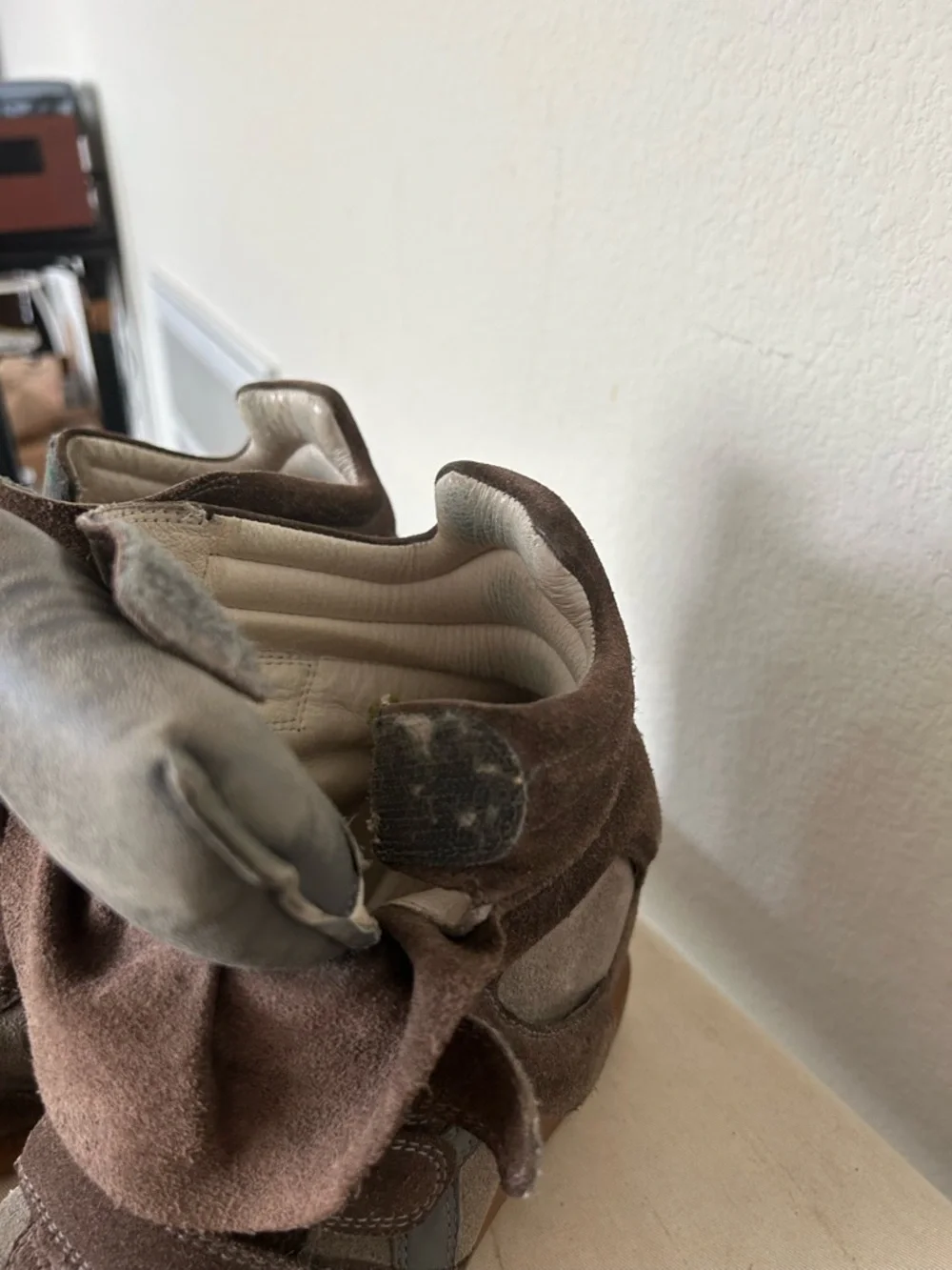 Isabel Marant Grey Suede Wedge Sneakers - Picture 6 of 12